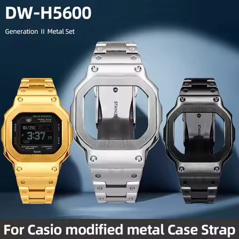 DW H5600 Metal Case For Casio G-shock 3516 DW-H5600MB Champion's Heart Small Square Modified Stainle