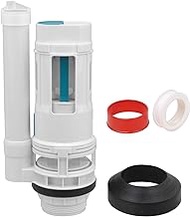 RDEXP White 21cm Height Toilet Bottom Inlet Fill Valve Split Push Button Dual Flush Cistern Syphon for Dia 2.36-3.07inch