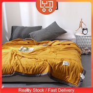 LYT ONLINE Premium Cotton Super Soft Summer Comforter Wash Cotton Thin Blanket Quilt Single/Queen Se