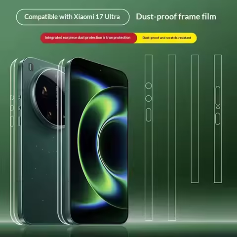 Frame Hydrogel Film Side Protector Dust Net Skin for Xiaomi 17 Ultra Clear Border Sticker Clear Film