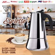 Stainless steel espresso maker 4cup and 6cup espresso coffee/ espresso coffee maker/