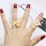 Faux Pearl Butterfly Rings Statement Women Rings Gold Plated Insects Rings Fashion Jewelry rigk52