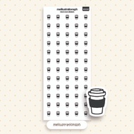 Coffee Icon Sticker | Coffee Cup | Hot Coffee Icon Sticker | Planner Journal Stickers