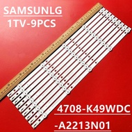 4708-K49WDC-A2213N01 - Set of 9 bars with 5 LEDs 6v for Asanzo TCL Skyworth 49 50 inch TV (Correct n