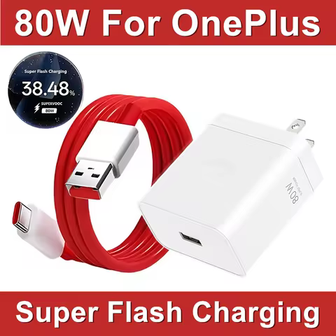80W US Super Flash Quick Charger For OnePlus 9 10 Pro 11 12 13 15 Nord 2T 3 4 5 N300 OPPO Realme Fas