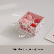 KOKOMI Strawberry Gift Set Scented Candle Lilin Dekorasi Bunga Lilin Aromaterapi Souvenir Aromathera