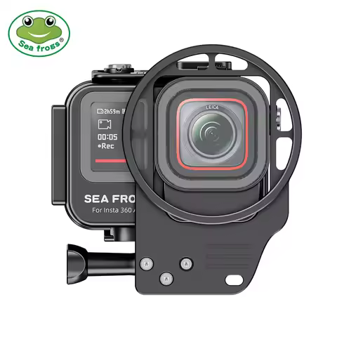 Seafrogs Aluminum Waterproof Case 60m with Filter Frame for Insta 360 ACE 2/For GoPro 9-13/For DJI A