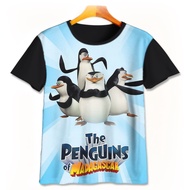 Penguin Cartoon T-Shirt PM-2-designWD Boys Girls T-Shirt Ages 1 - 12 Years 3D Movie Cartoon T-Shirt 