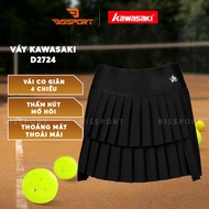Genuine Kawasaki D2724 Sports Skirt - Black - Sweat Absorbent - Comfortable Stretch - Lightweight - 