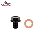 JFG MOTO สกรูท่อระบายน้ำมันแม่เหล็กสำหรับรถจักรยานยนต์ Kawasaki 2011-2026 | 6061ปลั๊กเครื่องยนต์อลูม