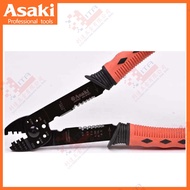 ASAKI JAPAN AK-9102 9" WIRE STRIPPER 5 IN 1 PLIERS INSULATION CUTTER TANG POTONG WIRE 9"