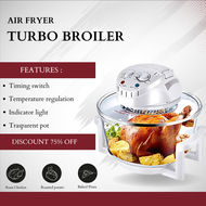 Air Fryer Oven w/Rotisserie and Dehydrator1300W Halogen Oven 12L Turbo Oven Electric Fryer