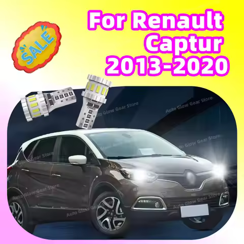 2x Car Led Bulbs T10 W5W Width Lights 6000K For Renault Captur 2013-2020 Side Marker Position Signal