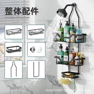 Cross-Border Bathroom Shower Rack Toilet Shower Storage Rack Bathroom Wall Shelf Perforation-Free