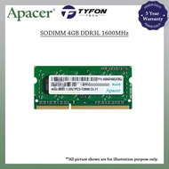 Apacer SODIMM 4GB DDR3L 1600Mhz PC3L-12800 Laptop RAM - Low Voltage