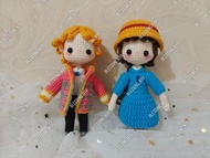 手工鉤織 🍎 哈爾移動城堡 哈爾 蘇菲 公仔 鉤針 手鉤 情侶 情人節禮物 毛冷 冷織 手織 禮物 毛線 手工鈎織 手工編織 鈎針