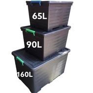 STORAGE BOX 160L , 90L, 65L Storage box Heavy Duty with wheels and handle/storage box/storage box