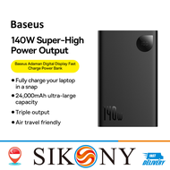 [SG] Baseus Adaman Powerbank 140W 24000mAh Portable Charger with 2 USB C and 1 USB A Port Fast Charg