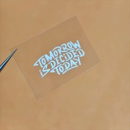 Tomorrow Is Decided Today Bicycle Stickers for Bicycle Frame Top Tube Waterproof Cycling Decals MTB 
