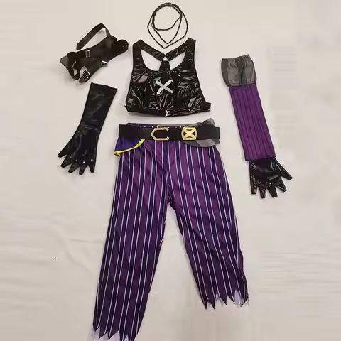 Cosplay Costume Game Arcan Women Jinx Outfits for Halloween Party Comic Con Jinxx Cospay6;m'7,k.9;s'