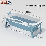 Chậu Tắm Gấp Gọn Cho Người Lớn Trẻ Em Dài 1,18m - Thau Tắm Silicon Cao Cấp - Bồn Xông Hơi Gia Đình