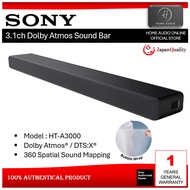 SONY A3000 3.1ch Dolby Atmos Soundbar with 360 Spatial Sound Mapping HT-A3000 HTA3000