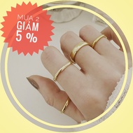 Nhẫn titan tròn trơn nhẫn cưới không đen bền màu giá 1 chiếc NC195