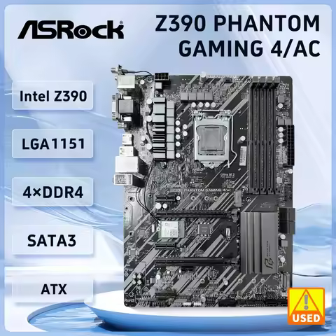 ASROCK Z390 PHANTOM GAMING 4/AC Z390 Motherbaord LGA 1151 DDR4 64G LGA1151 PCIE 3.0 ATX For i7-9700F