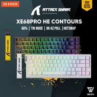 【SG】 ATTACK SHARK X68 CONTOUR HE 65% Magnetic Gaming Keyboard Rapid Trigger RGB Backlit Driver