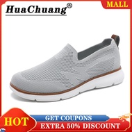 HUACHUANG Men Shoes Casual Mesh Shoes Slip-Ons Plus Size 47.48 Men Plat Shoes