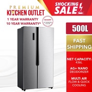 Sharp 500L Side by Side Refrigerator Fridege SJX508MS | Faber LUSSO SBS-500DG