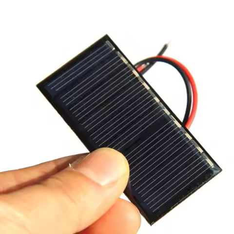 10Pcs Customized Small Solar Panel 0.25W 5V 50mA Poly Solar Cells with WIre for Charged 3.6V Battery