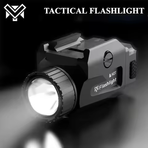 800LM Tactical Flashlight Airsoft Pistol LED Light Quick Release Scout Gun Lamp G17 18C 22 Fit 20mm 