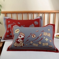 [Duoduogo] Pillow Towel Anti-Slip Cover Cushion Ten-Layer Pure Cotton Gauze 52 * 78/Pair Pack Breath