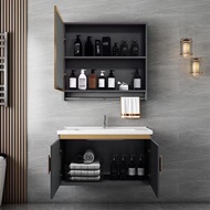 ST/🎀Northern European-Style Wall-Mounted Mirror Cabinet Separate Storage Box Alumimum Mirror Box Bathroom Cabinet Combin