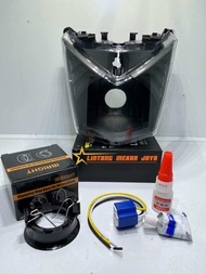 Reflektor lampu h4 lengkap fiting soket H4 Honda BEAT FI 2012-2014