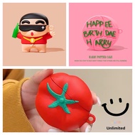 For  GOOJODOQ J201 J206 Cute Personality Tomato Earphone Case