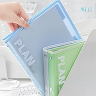 Will Refillable B5 Size Format Loose Leaf Planner with Clear Cover Reinforced Binding