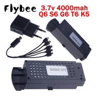 3.7V 4000mah Lipo Battery /Charger For Remote Control Q6 S6 G6 T6 K5 Drone RC Quadcopter Spare G6 Pr