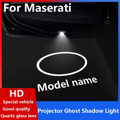 For Maserati Grecale Quattroporte Ghibli Levante GT Led Car Door New Logo Welcome Shadow Light Laser