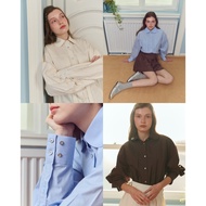 Before Sunset-Rye Pleated Shirt | Oversized With Details