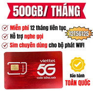 (SALE) SIM Viettel 4G 5G Dùng Liên Tục 1 Năm Có 500GB/Tháng Tốc Độ Cao Không Giới Hạn Ngày Có Nghe G