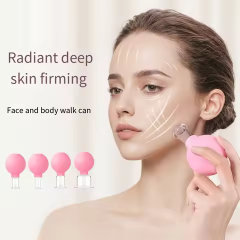 Vacuum Cupping Glass Jar Cellulite Massager For Face Acupuncture Hijama Suction Cup Slimming Fat Bur