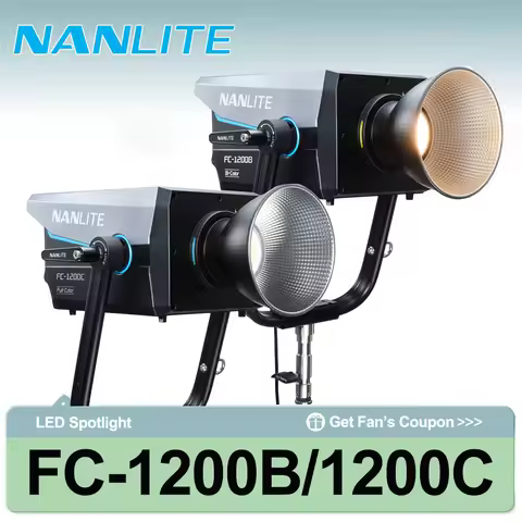 Nanlite FC-1200B Bi-color/FC-1200C RGB LED Spotlight Bowens Mount Photography Fill Light 1350W Conti