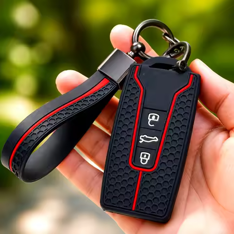 Silicone keychain Car Key Fob Case Shell Bag 3 Button for Volkswagen VW MLB Magotan B8 Passat Touare
