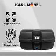 ❂Box Motor GSB Motorcycle Givi Top helmet Box Trunk 47L Motorsikal Kotak motorcycle accessories Storage box waterproof✪