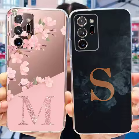 For Samsung Galaxy Note 20 Ultra 5G Phone Case Samsung Note20 Note 20 20Ultra Cute Letter Soft Silic