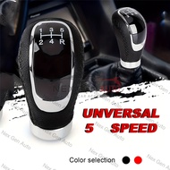 Universal Aluminum Leather 5 Speed Shifter Knob