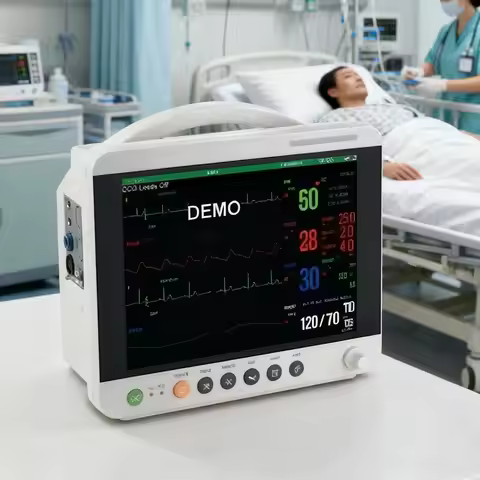 Veterinary ECG Monitor Portable Multi-Parameter Pet Vital Signs Monitor SpO2 NIBP Resp Temp for Dog 