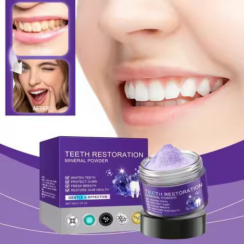 Purple Brightening Powder Enamel-Safe Toothpaste Powder Strengthen Teeth And Gums Tooth Repair Miner